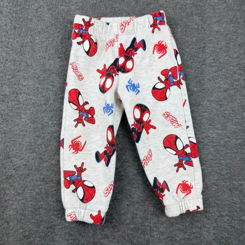 Marvel‎ Spidey and His Amazing Friends Jogger Pants Kids 9M Gray Fleece